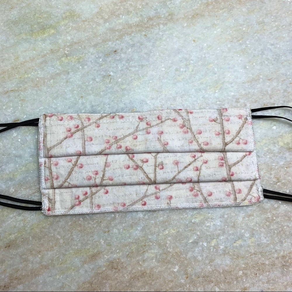 Cherries 4ply 100% Cotton Face Mask - Handmade - Picture 6 of 8